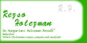 rezso holczman business card
